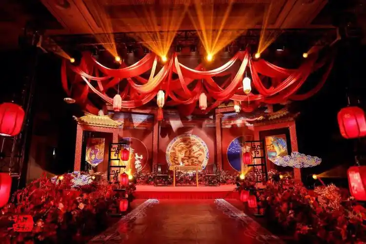 传统汉式明制婚礼现场布置