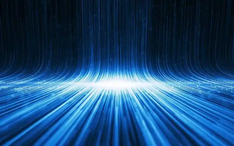 视频素材丨4k蓝色梦幻粒子光线雨背景视频