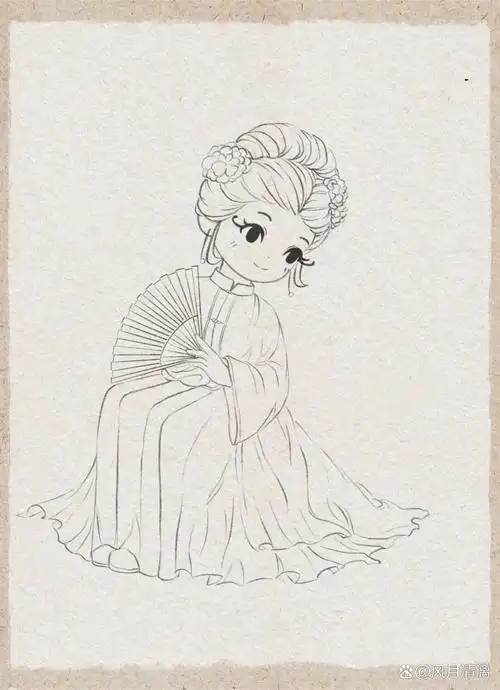 q版古风人物绘画步骤