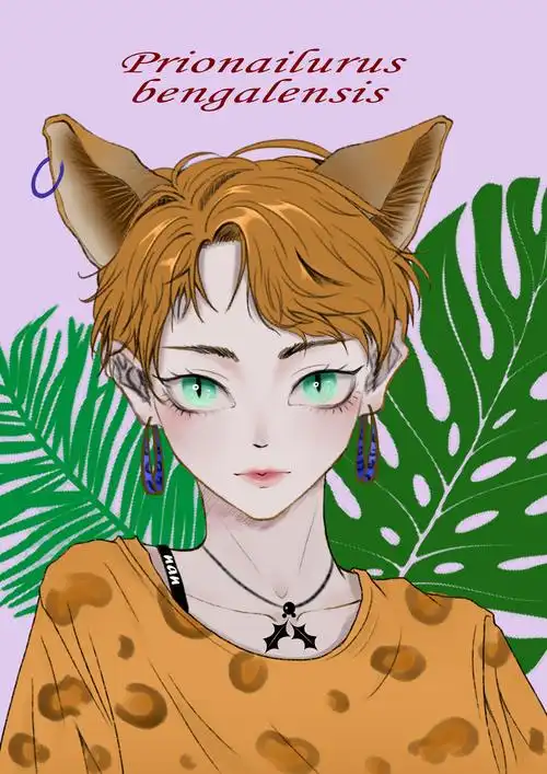 是画了个豹猫拟人|动漫|单幅漫画|阿南s - 原创作品 - 站酷 (zcool)