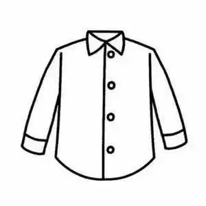 衣服简笔画带扣子