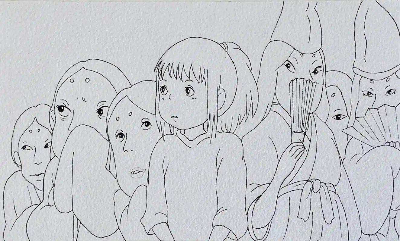 宫崎骏动漫 千与千寻水彩绘画步骤分享.#画画 #水彩 #手绘 - 抖音