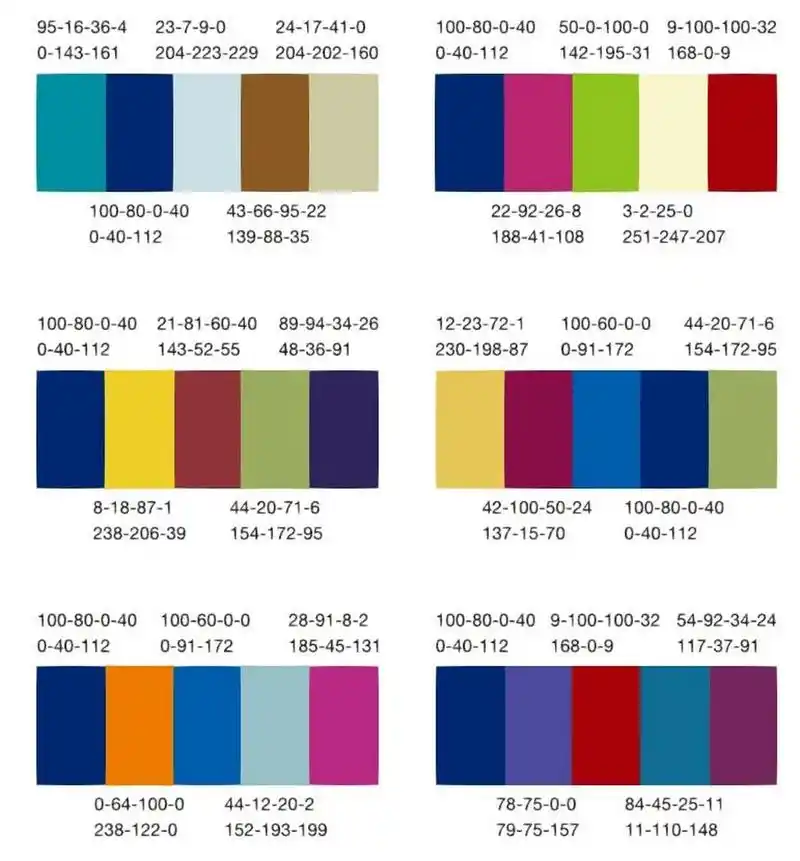 淡蓝色的紫罗兰五色配色