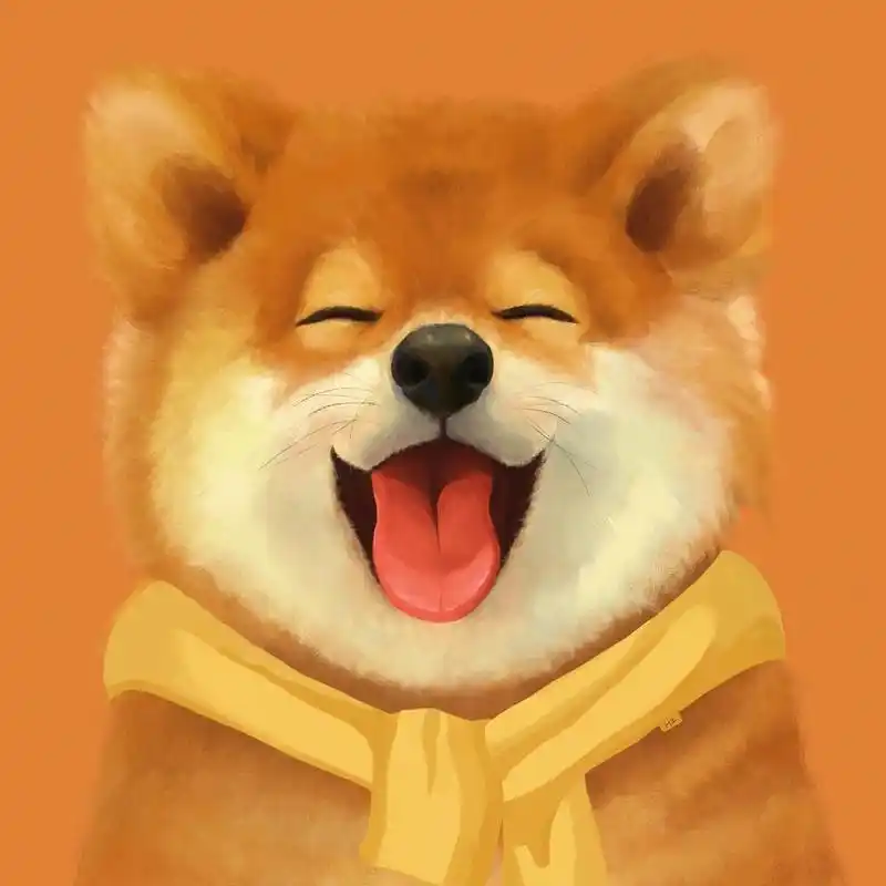 原创手绘头像壁纸 画只柴犬治愈你 治愈系笑容是不是你们家的可爱柴柴