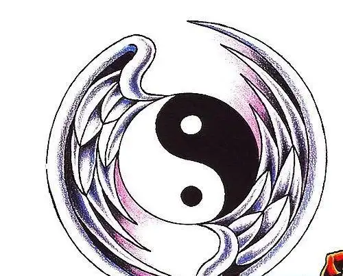 风八卦八卦图太极水墨水彩水彩色的太极八卦图纹身图案作品tag标签