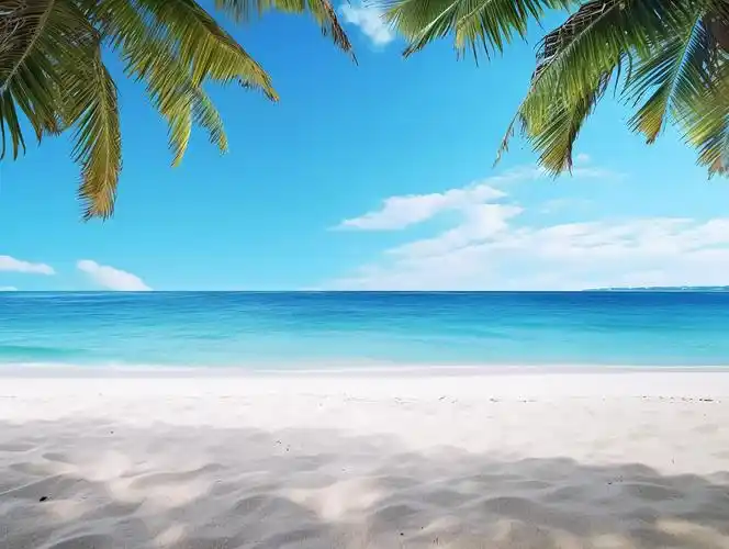 大海电脑壁纸清新海边背景风景旅游度假宣传大海海滩正面沙滩