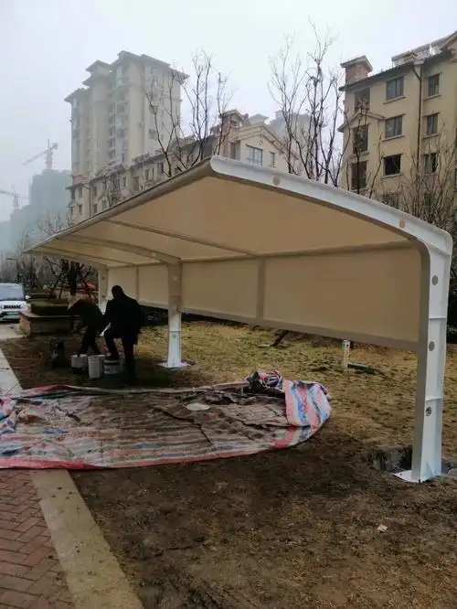 小区充电桩电动车停车棚改造