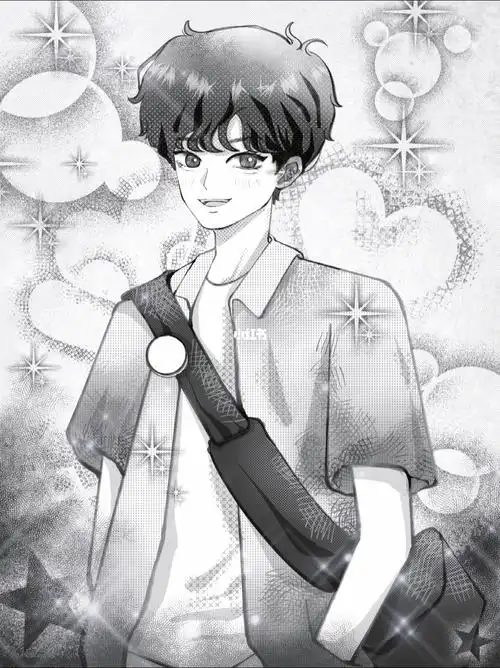 刘耀文一张少女漫绘画过程