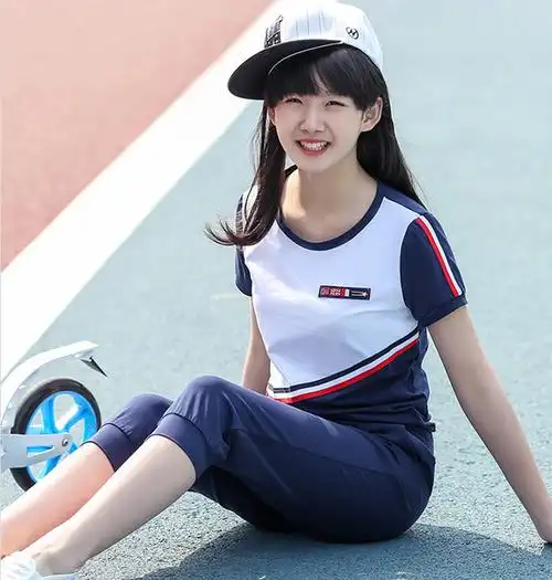 2019夏女中学生夏装学生休闲运动套装少女装青少年初中生款运动服