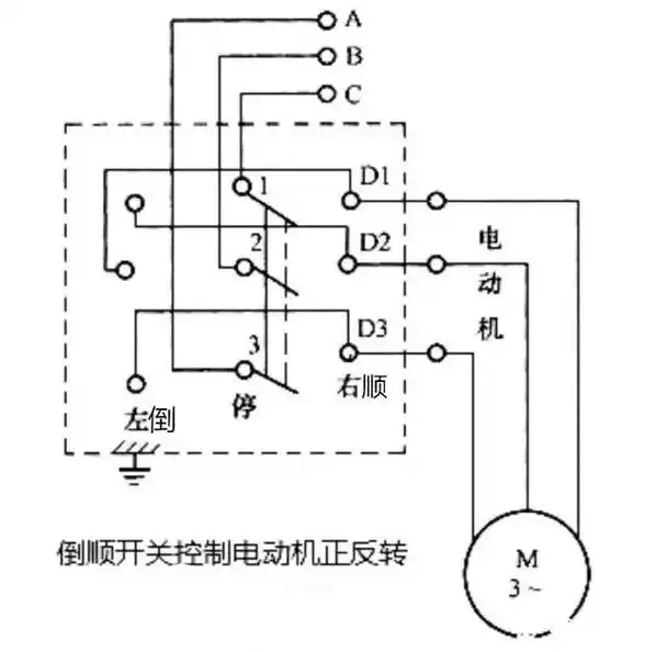 电动机倒顺开关的接线控制分析