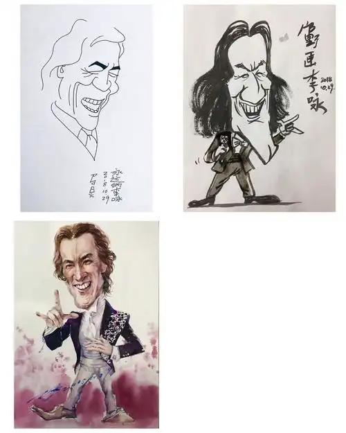 主持人李咏肖像漫画