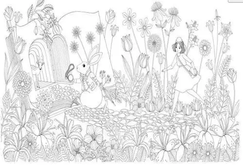 格林童话简笔画涂色儿童画 马克笔 梦境美好家园主题马克笔梦境简笔画