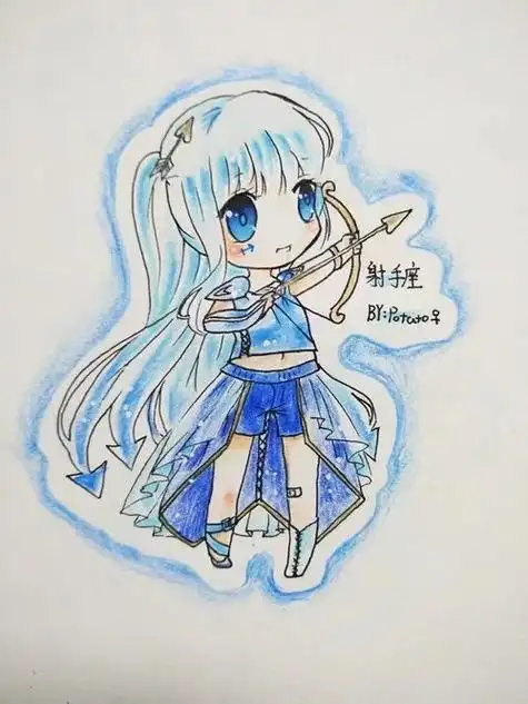 天秤座简笔图案,天秤座q版萌图简笔画