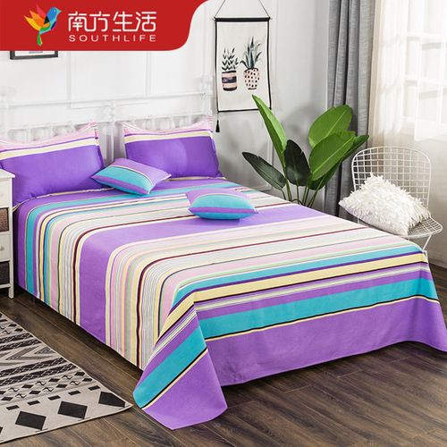 南方生活 加厚全棉老粗布床单 纯棉粗布床单 不起球不褪色