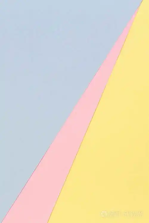 抽象几何图形粉彩黄粉蓝三色背景纸