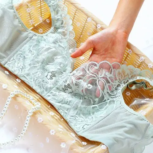 透明内衣女文胸聚拢防下垂薄款零束缚无钢圈大胸显小上托超薄胸罩