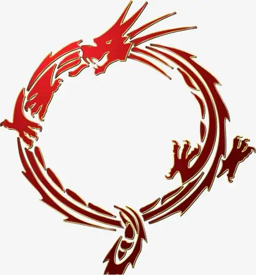 创意圆形龙纹边框元素免抠素材免费下载_觅元素51yuansu.com