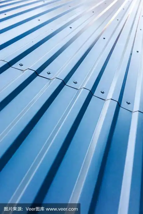 屋顶,铆钉,蓝色,钢铁,瓦楞铁