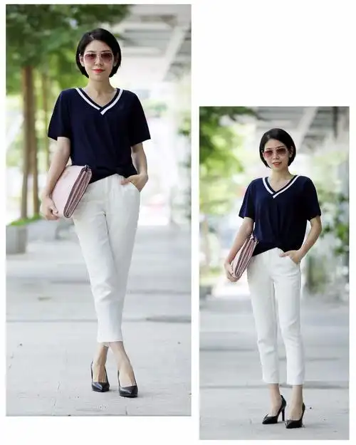 【馨弘会所】"白裤子×针织t恤"这才是初秋最佳拍档