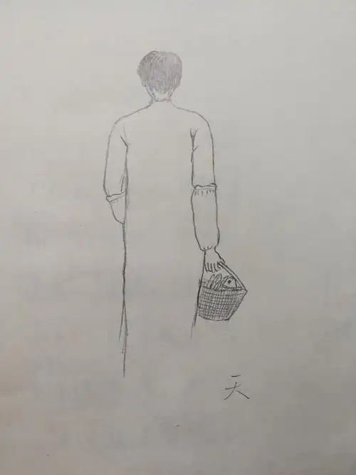 悄悄画一个天哥的背影