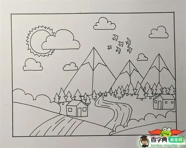 画一幅又简单又漂亮的画简笔画