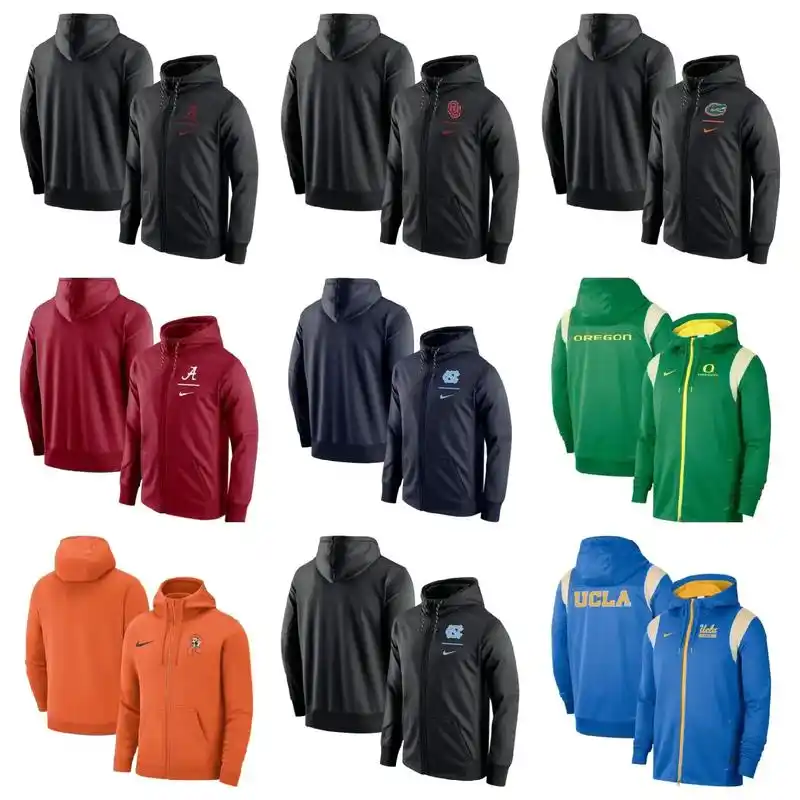 nike ncaa连帽衫长袖全拉链运动衫.穿上这款 nike - 抖音