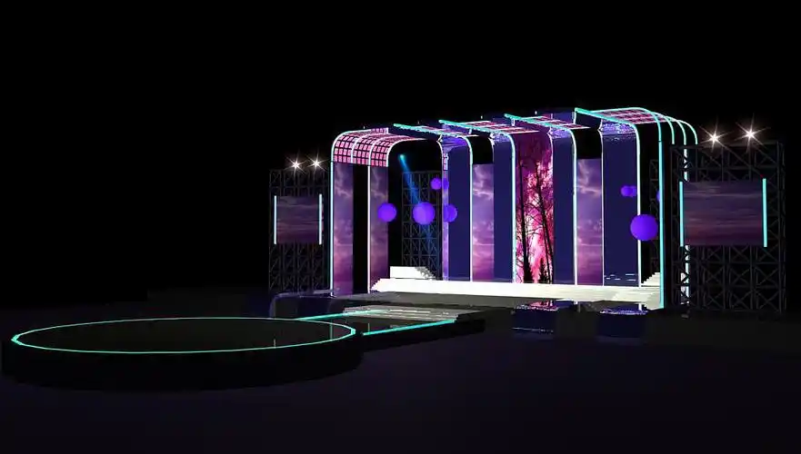 小型演唱会舞台效果图