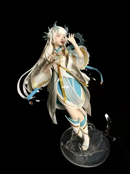 自制超轻粘土手办西施游龙清影