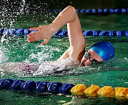 少女,自由泳,游泳池