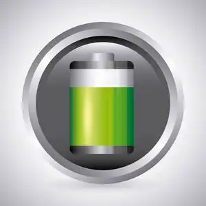 电池级标志经典孤立的图标照片