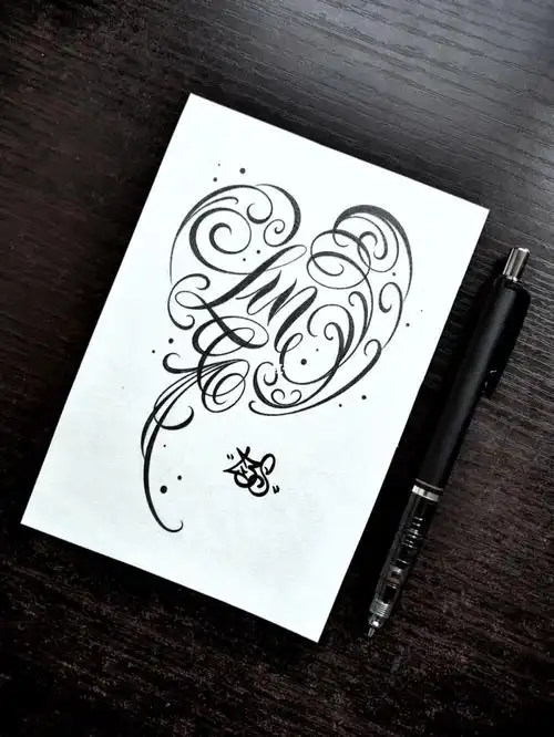 英文花体字  #每日练字打卡  #花体字纹身  #lettering