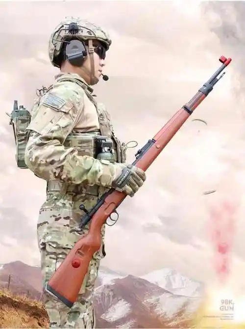 毛瑟步抢可发射98k虎抛壳软弹枪男孩玩具儿童软蛋吃鸡升级金属壳浅