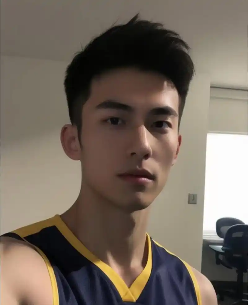 ai精神小伙,棱角分明鼻梁高挺帅气十足#帅哥