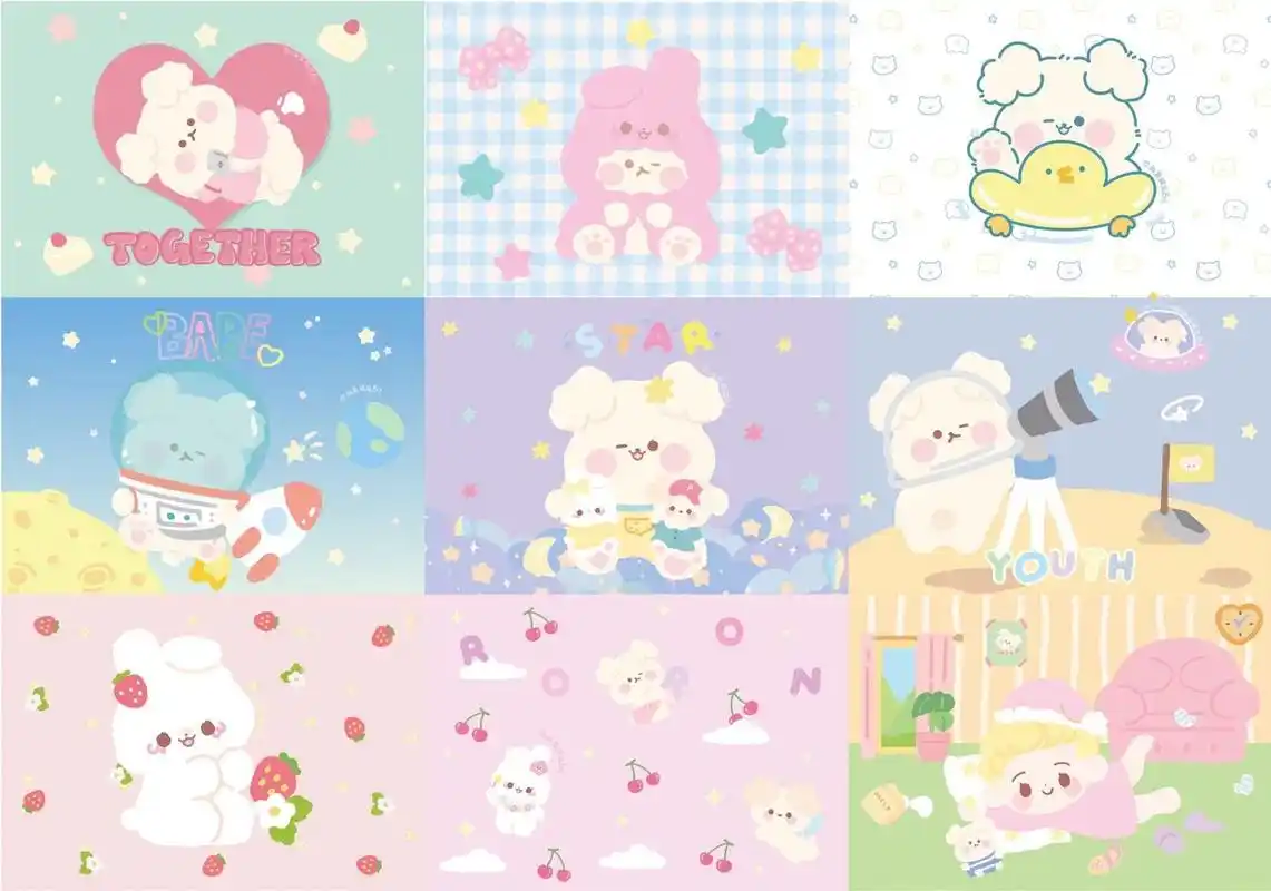 茸茸派对原创|甜甜ipad壁纸合集 藏在可爱的日子里