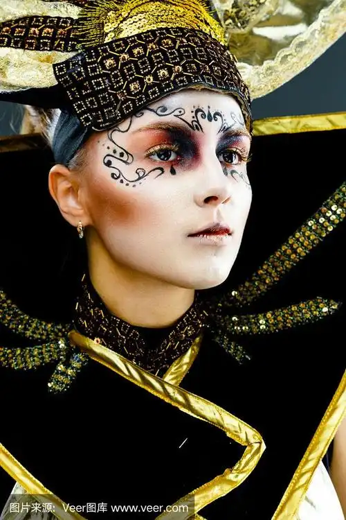 狂欢节蒙面的女人