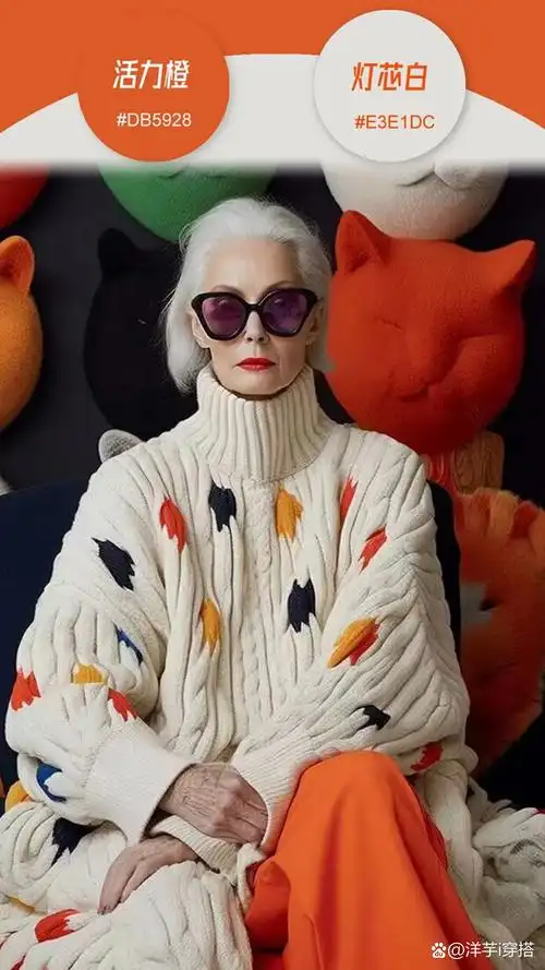时髦奶奶穿搭分享,高级感配色  5组适合洋气奶奶的穿搭配色,快为你的