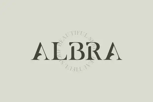 精美时尚杂志标题logo字体设计衬线英文字体素材 albra – a