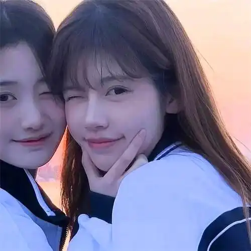 百分百可爱闺蜜头像二人一对两张图片