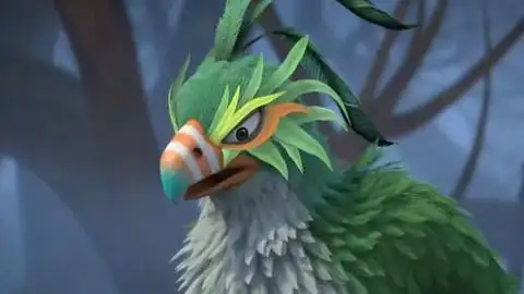 熊出没之过年:豹子原来认识拔毛怪,他俩又见面了