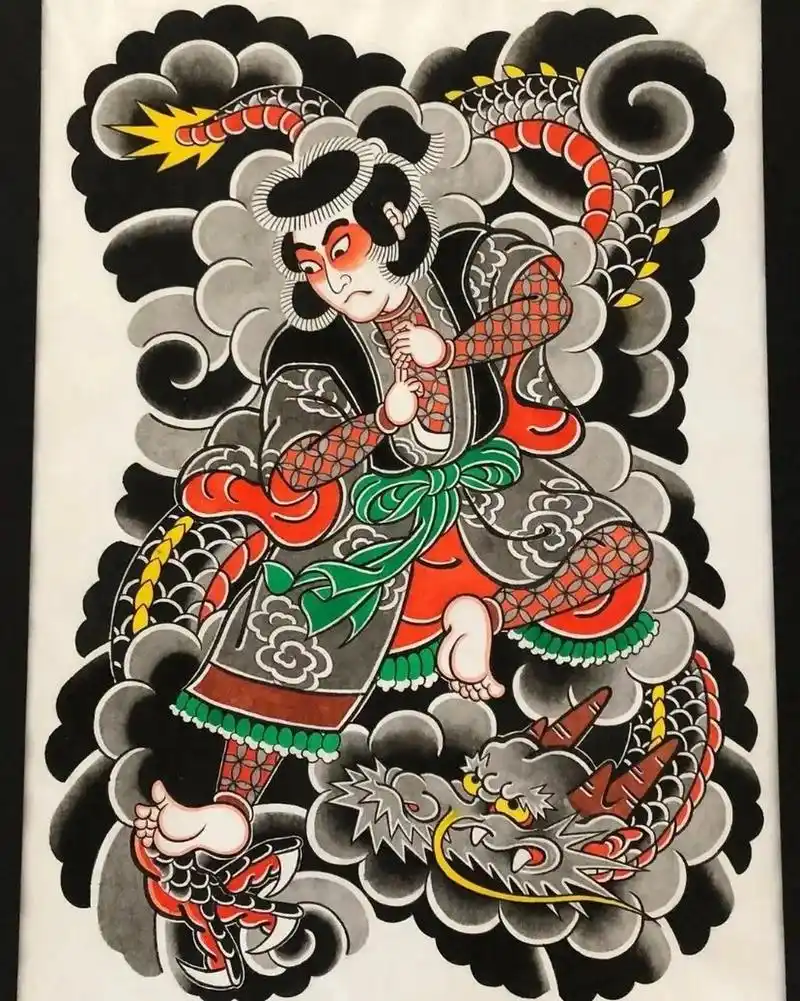 云龙九郎纹身|满背纹身|日式满背