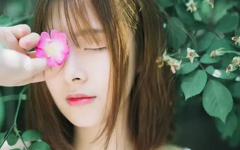 短发美女日系写真电脑桌面壁纸图片下载