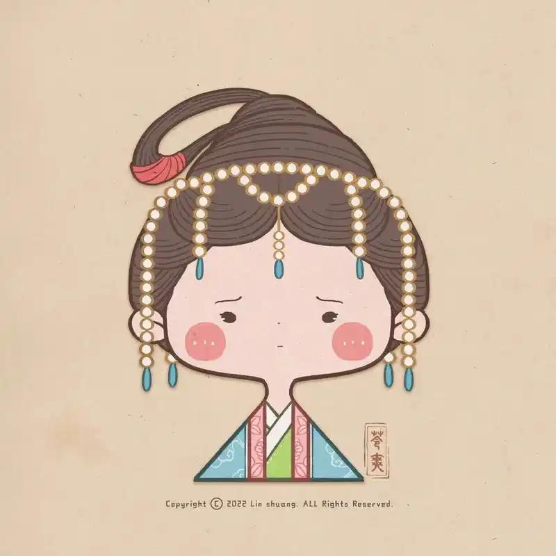 原创古风头像简笔画