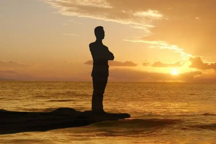 商务人士看向远方思考剪影图片第3张