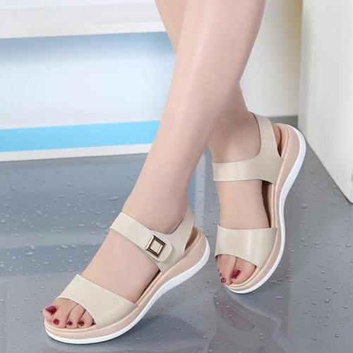 2020夏季新款百搭平底凉鞋女士软底孕妇平跟休闲舒适防滑学生女鞋