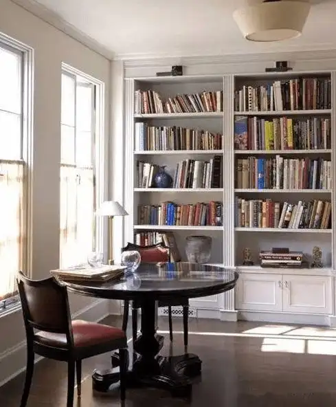 十分书香素雅的别墅书房装修效果图