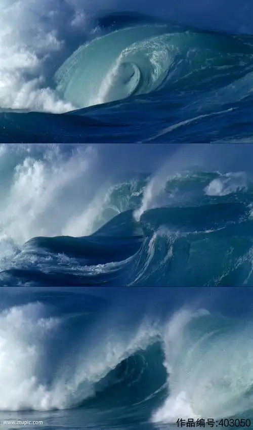 海浪乘风破浪波涛汹涌