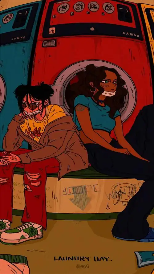 oldschool风格卡通嘻哈潮流手机壁纸