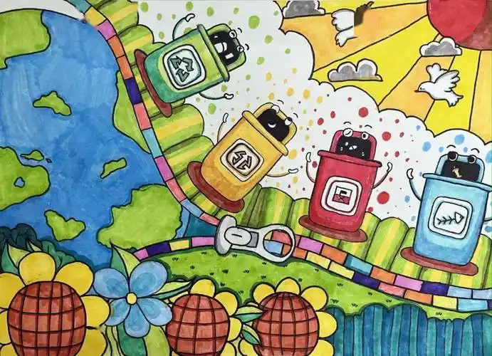 童心绘环保丨全市中小学生环保绘画大赛作品赏析(37)_保护_生态_辅导