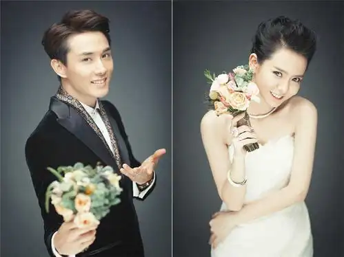 戚薇李承铉普吉岛拍婚纱照外景图片戚薇李承铉婚纱照拍摄很清新兹然