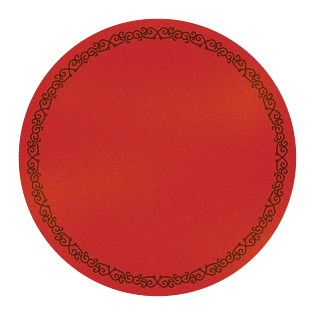 手绘红色的中国风边框插画